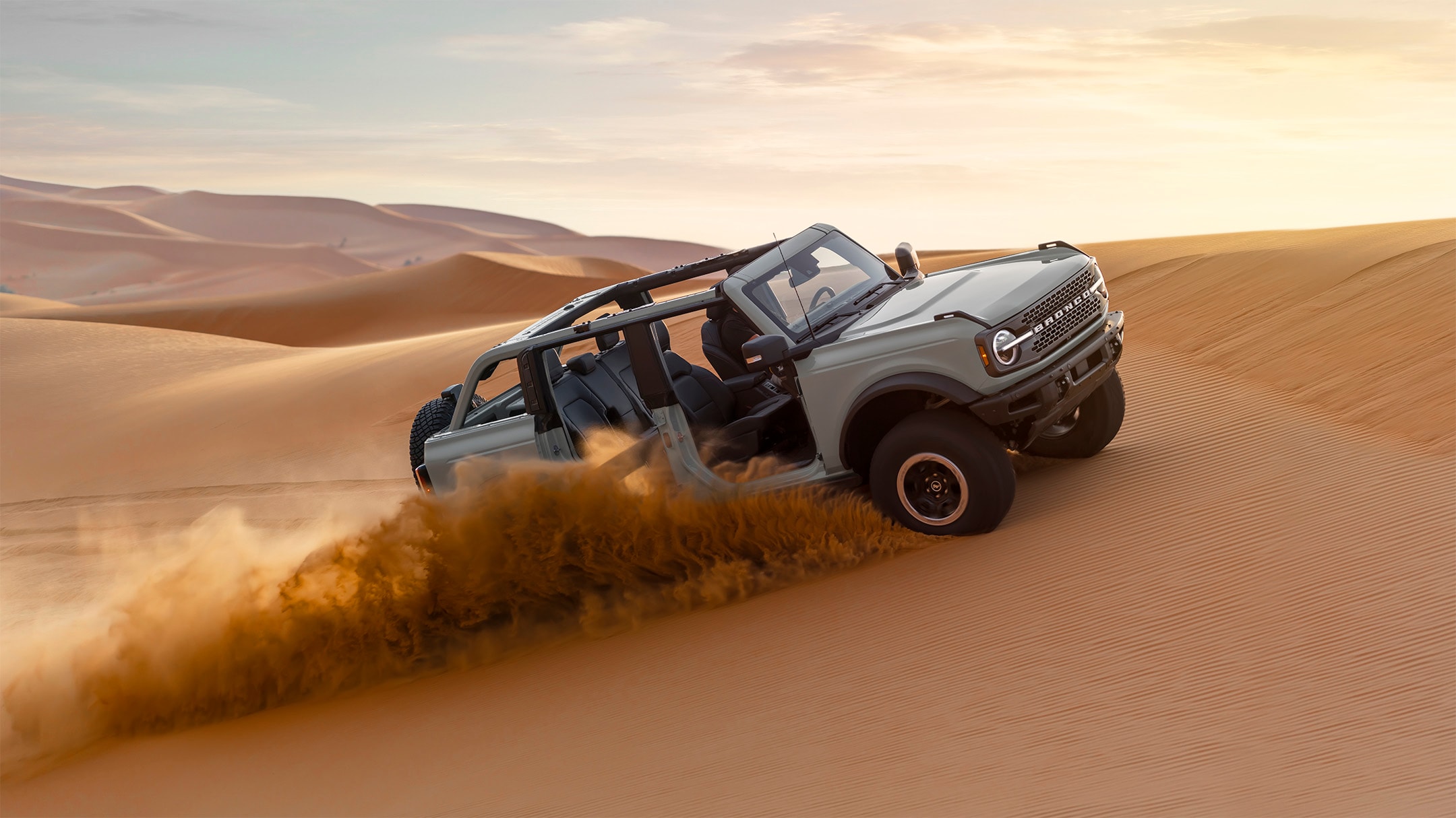 Ford Bronco Driving In The Desert